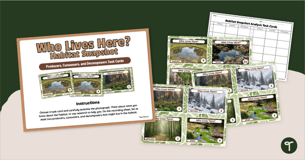 Go to Who Lives Here? Animal Habitat Task Cards teaching resource
