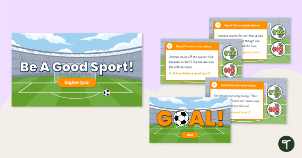 Go to Be a Good Sport! Digital Quiz teaching resource