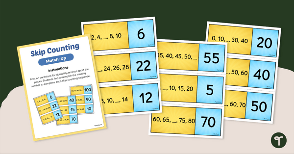 Go to Skip Count Practice Puzzles teaching resource