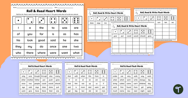 Go to Roll, Read and Write – High Frequency Word Game Pack teaching resource