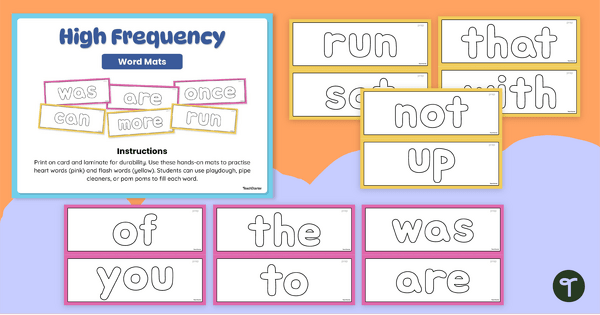 Go to High Frequency Word Mats teaching resource