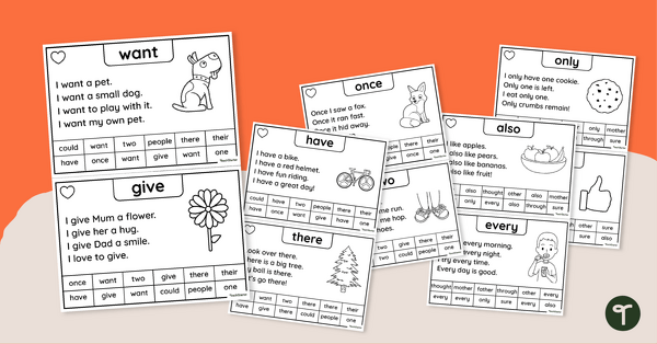 Go to First Grade High Frequency Words Reading Mats teaching resource