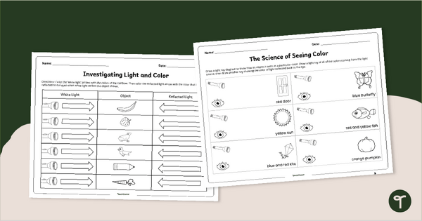Go to The Science of Seeing Color Worksheet Pack teaching resource