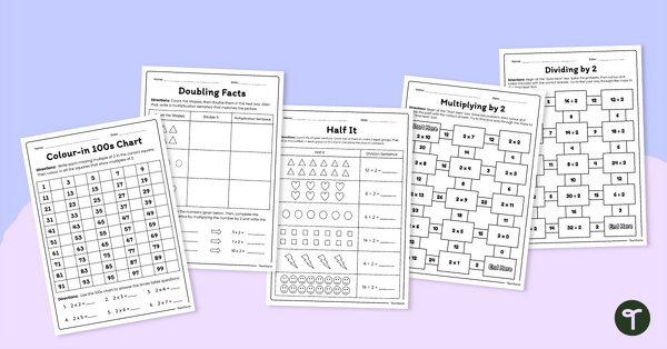 Go to Multiplication and Division Practice by 2s Worksheet Pack teaching resource