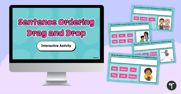 Go to Sentence in Correct Order Digital Game teaching resource