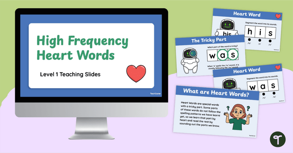 Go to High Frequency Tricky Words Teaching Slides - Prep teaching resource