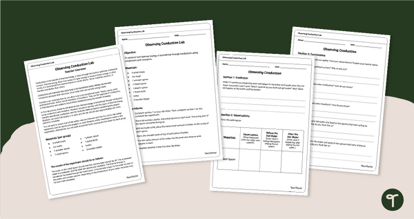 Go to Observing Conduction Experiment - Thermal Energy teaching resource