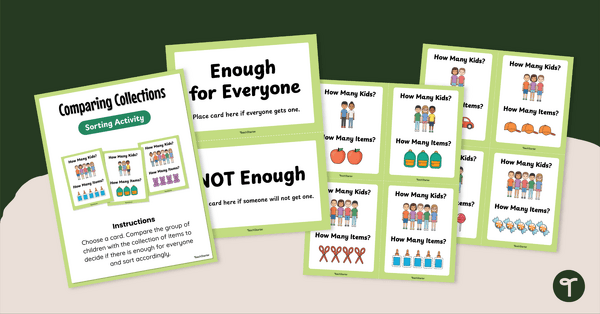 Go to Comparing Collections Sorting Activity teaching resource