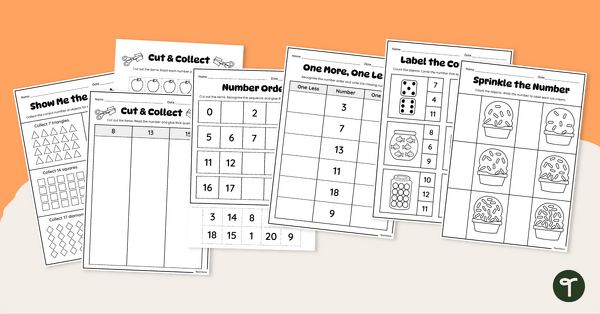 Go to Counting and Ordering Numbers Worksheet Pack teaching resource