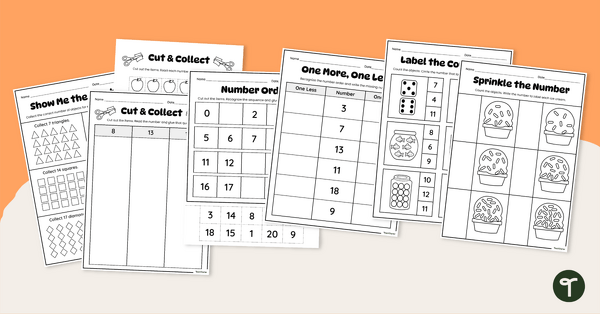 Go to Counting and Ordering Numbers Worksheet Pack teaching resource