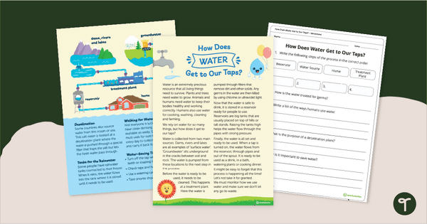 Go to How Does Water Get to Our Taps? – Worksheet teaching resource