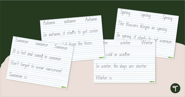 Go to Season Handwriting Sheets teaching resource