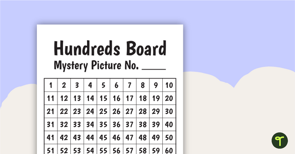 Hundreds Chart Mystery Picture Multiplication Task Cards teaching resource