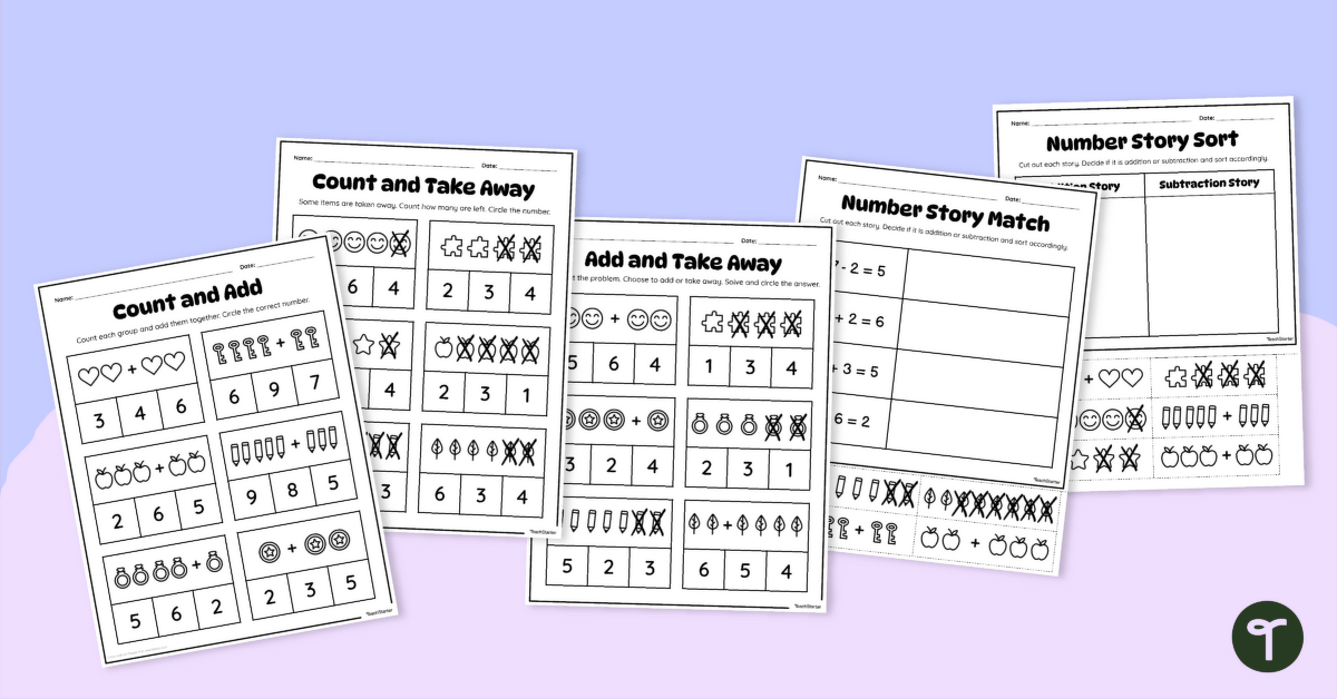 Addition and Subtraction Worksheets teaching resource