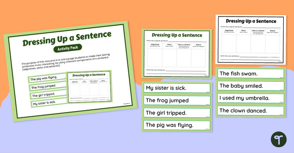 Go to Dressing Up A Sentence Activity teaching resource