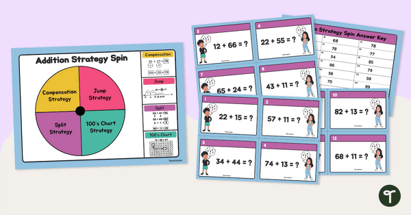 Go to Addition Strategy Spin Game teaching resource