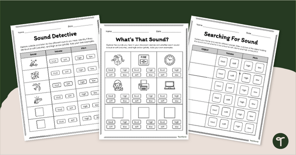 Go to Sound Scavenger Hunt Activity Sheets (Pitch & Volume) teaching resource