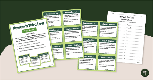 Go to Newton’s Third Law Task Cards teaching resource