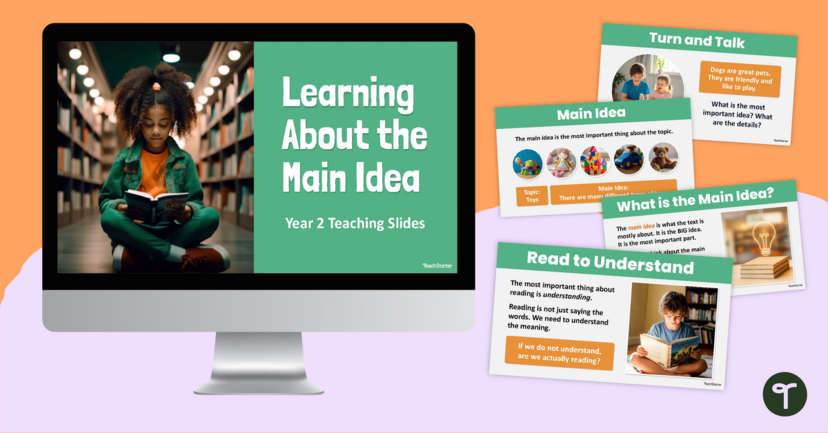 Learning About the Main Idea Teaching Slides - Year 2 teaching resource