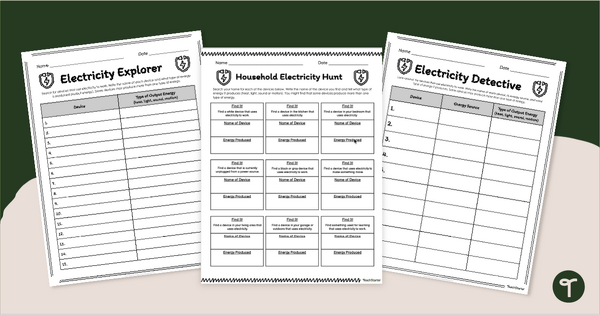 Go to Electricity Scavenger Hunt Activity Sheets teaching resource