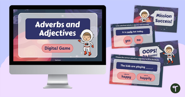 Go to Adverbs and Adjectives Interactive Activity teaching resource