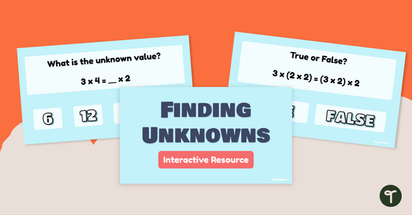 Go to Finding Unknown Values Interactive Task Cards teaching resource