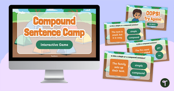 Go to Compound Sentences Interactive Game teaching resource