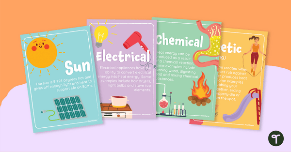 Go to Heat Sources Poster Set teaching resource