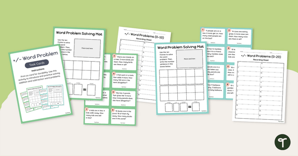 Go to Year 1 Addition and Subtraction Solving Mats teaching resource