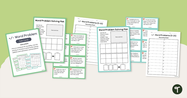 Go to Word Problem Solving Mats teaching resource