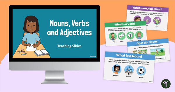 Go to Nouns Verbs and Adjectives Teaching Slides teaching resource