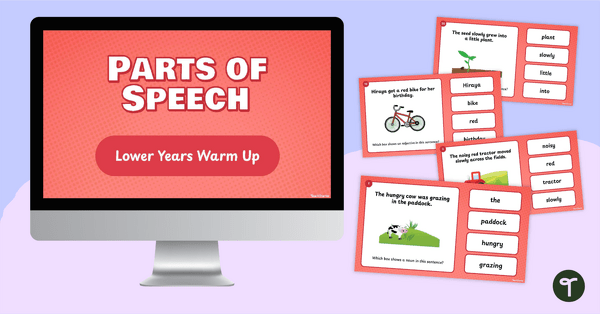 Go to Parts of Speech Interactive Activity (Lower Years) teaching resource