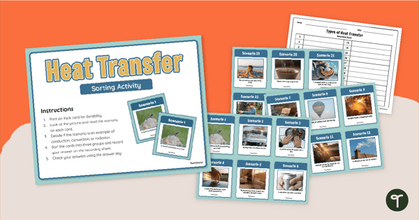 Go to Types of Heat Transfer Sorting Activity teaching resource