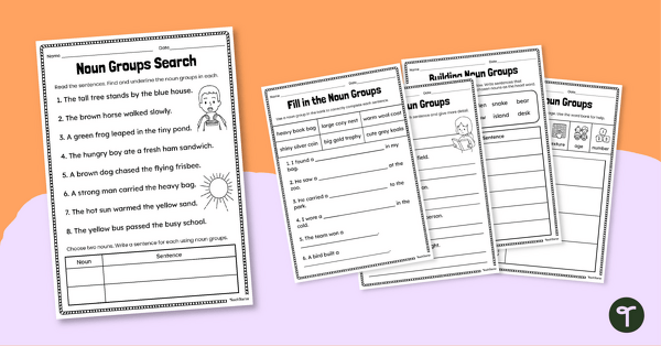 Go to Noun Groups Worksheet Pack teaching resource