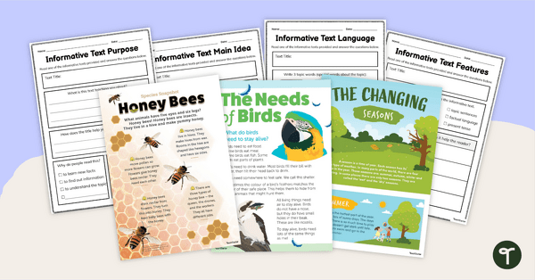 Go to Analysing Informational Text Worksheets teaching resource