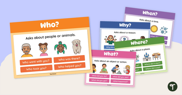 Go to Wh Question Posters for Recount Writing teaching resource