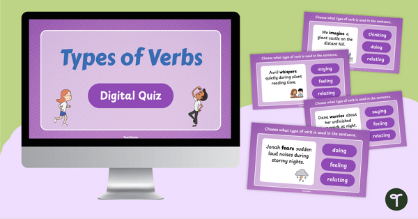 Go to Verb Types Digital Quiz teaching resource