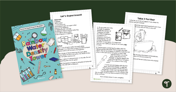 Go to Rainbow Water Density Tower - Science Experiment Booklet teaching resource