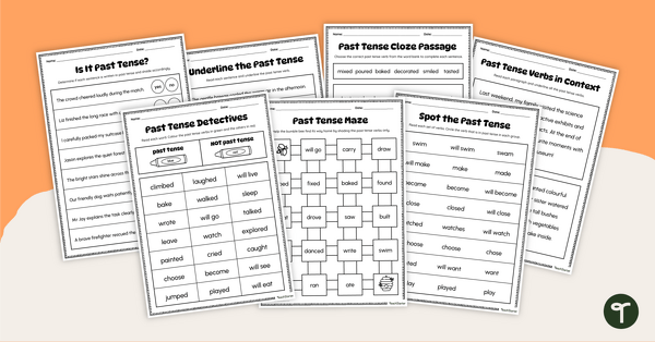 Go to Past Tense Verbs Worksheets teaching resource