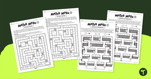 Go to Addition and Subtraction Maths Mazes teaching resource