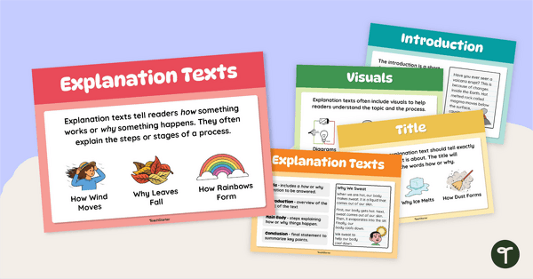 Go to Explanation Text Poster Pack teaching resource