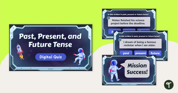 Go to Verb Tense Digital Quiz teaching resource