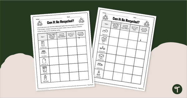 Go to Recycling With Heat Worksheet teaching resource