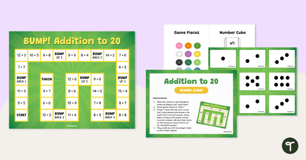 Go to Bump! – Addition to 20 Game teaching resource