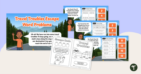 Go to Addition and Subtraction Word Problems Escape Room teaching resource