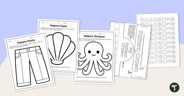 Go to Patterns with Shapes Craft Pack teaching resource