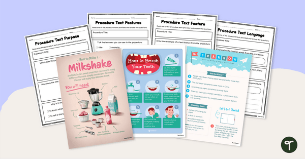 Go to Exploring Text Features of Procedures Pack teaching resource