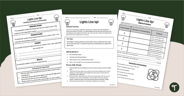 Go to Exploring How Light Travels Experiment teaching resource