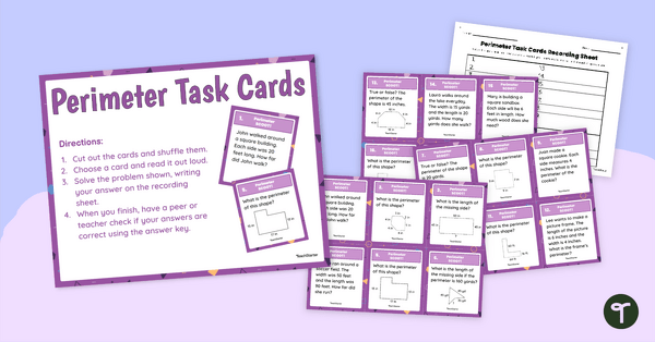 Go to Perimeter Task Cards teaching resource