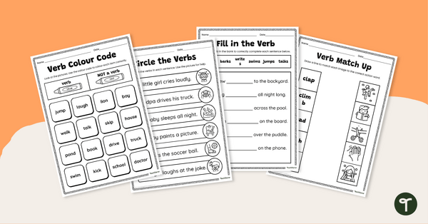 Go to Verb Worksheet Pack teaching resource